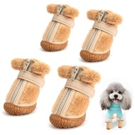 Winter Plush Dog Shoes Warm Teddy Dog Poodle Pet Dog Shoes