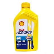 SHELL 4T ADVANCE AX5 15W-40 100%ORIGINAL (1L) MALAYSIA VERSION 2019 ENGINE OIL 4T