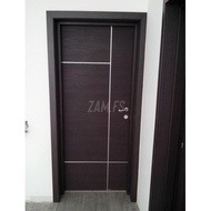 Pintu Minimalias Moderen HDF Seris 1 Set Pintu Plus Kusen Alumunium