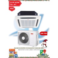 3.0HP Acson Ceiling Cassette Used Aircond AC2128 / Non-Inverter Type / Not Included Installation