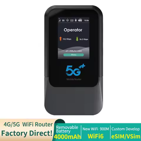 5G SA NSA Pocket Mini WiFI SIM&Esim UNISOC V510 Modem Pocket Mobile Portable Hotspot Wi-Fi Indoor Wi
