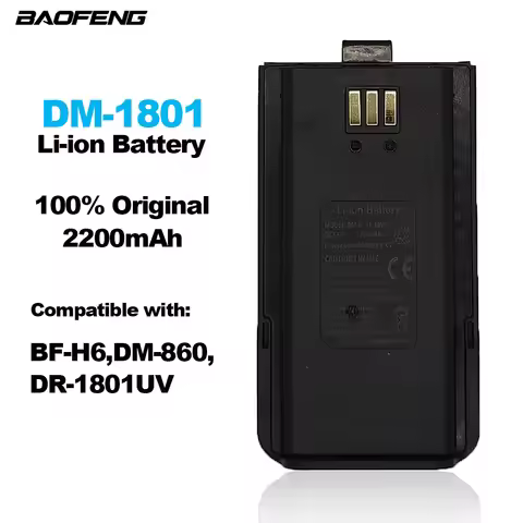 Model DM-8 BAOFENG DM-1801 Walkie Talkie Li-ion Battery 2200mAh Compatible BF-H6 DM-860 DR-1801UV Tw