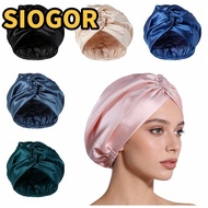 SIOGOR Silk Satin Hair Bonnet, Adjustable Satin Fabric Mulberry Silk Wrap, Premium Smooth Breathable