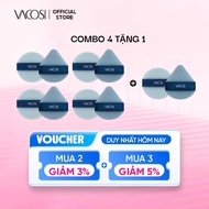 [Buy 4 Get 1 Free] VACOSI blue double-sided cushion puff - Bag of 2 - BP53-02