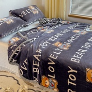 Ốp Chăn Nhung Sữa 2 Mặt Chăn Nhung San Hô Chăn Ga Gối Nhung Đơn Ốp Chăn Ngủ Ký Túc Xá