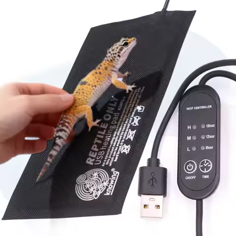 10x20cm 13x23cm 18x28cm USB Heating Mat with Temperature Controller for Reptiles Pet Lizard Terrariu
