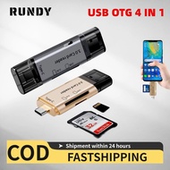 Rundy 4 in 1 USB 3.0 Type C/ SD Card/ TF Memory Card Read OTG Adapter