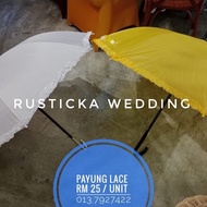 Payung Lace Pengantin Wedding Umbrella Large Size Yellow Umbrella Payung Berarak