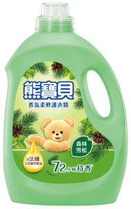 【熊寶貝】香氛柔軟護衣精森林雪松 3Lx4瓶/箱