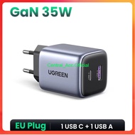C UGREEN Dual Port USB Charger Head A + USB Type C Fast Charging 35W