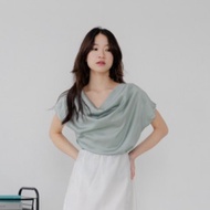 BLOUSE HEUREUX | Carol Top Satin Korean Style | Luxury Christmas Top BL D036 By FLUIDOFASHION_STORE