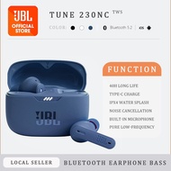 【Support Warranty】JBL Tune 230NC TWS Bluetooth Earphones Bass with MIC Gaming Earphone Waterproof Wireless Earphones TWS Noise Cancellation Headphone for IOS/Android Original JBL Earbuds