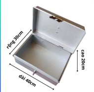 thùng tôn đựng dụng cụ đựng tài liệu vật dụng cá nhân tặng kèm ô khóa kích thước 40x30x20