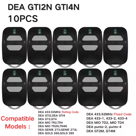 1-10pcs New DEA GTI2N GTI4N Remote Control For DEA GT2 GT4 GTI2 GTI4 GTI2M GTI4M MIO TR2 TR4 433.92M
