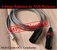 ［實體商店］[MPS 4.4mm x MPS OCC x NEUTRIK XLR] HiFi Grade 4.4mm to XLR Cable, 4.4mm轉XLR平衡線