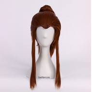 Overwatch DVA Supports Brigital cos Wig Red Brown Single Ponytail cosplay Fake Hair