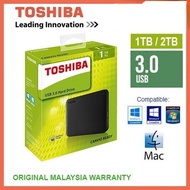 Toshiba Canvio   2TB/1TB Portable External Hard Drive Hard Disk Storage+Pouch