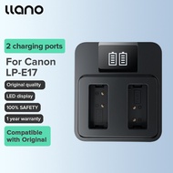 LLANO Canon LP-E17 กล้องดิจิตอลเครื่องชาร์จแบตเตอรี่สำหรับ EOS750D EOS760D EOS00D EOS200D EOS770D EOSM3 EOSM5 EOSM6 RP 760D 200DII 77D 800D 850D EOS-X8I M6