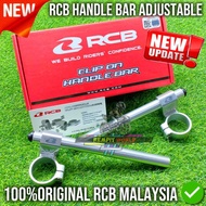 RCB ADJUSTABLE CLIP ON HANDLE BAR 47MM UNIVERSAL BLACK SILVER NEW 2026 ACCESSOIRES MOTOR R15 MT15