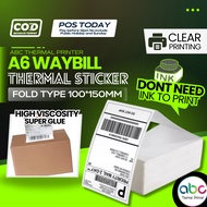 ( A6 size ) Waybill Thermal Sticker Paper Folding Paper 100*150mm