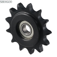 SHOOGOO Chain Idler Sprocket, C45 Carbon Steel 10mm Bore 1/2" Pitch Convex Idler Gear, with Insert 1