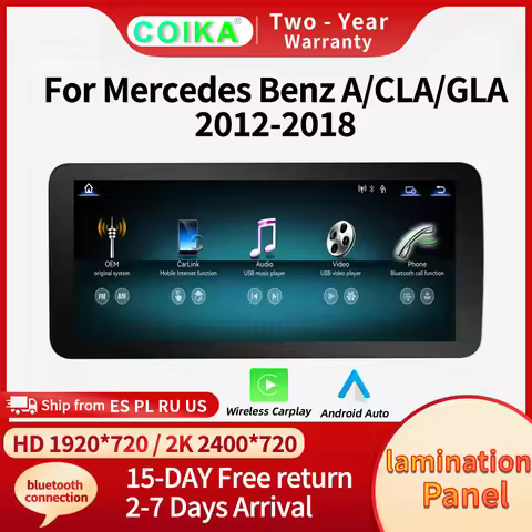 Linux Car Radio Wireless Carplay Full HD 2K Display Screen For Mercedes-Benz A CLA GLA W176 W117 X15