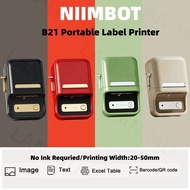 B21 Label Printer Portable Wir-eless Bluetooth Thermal Label Maker Sticker Printer Color Clear Label
