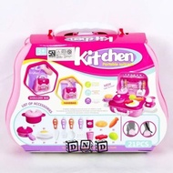 Kitchen Toy Suitcase Set Children's Cooking Toy Kitchen Learning Toy