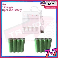 4 pcs AA/AAA Rechargeable Battery for Toys Mouse Keyboard Ni-Cd Ni-Mh Battery Charger Bateri 1.2V re