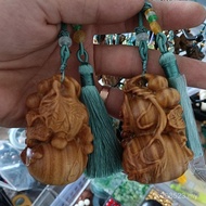 Pendant Wenwan Gourd Carving Pendant Full House Fulu Gift Car Bag Green Sandalwood Handle Piece Craf