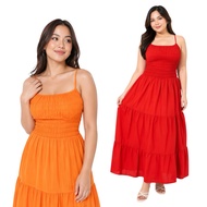 Reese dress S-2XL adjustable strap garterized smocked bust and waist chic preppy elegant minimalist