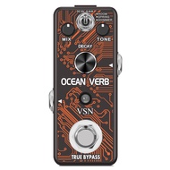 VSN LEF-3800 Digital Reverb Pedal กีตาร์ Ocean Verb Pedal Room ฤดูใบไม้ผลิ Shimmer 3 โหมดช่วงกว้างพร