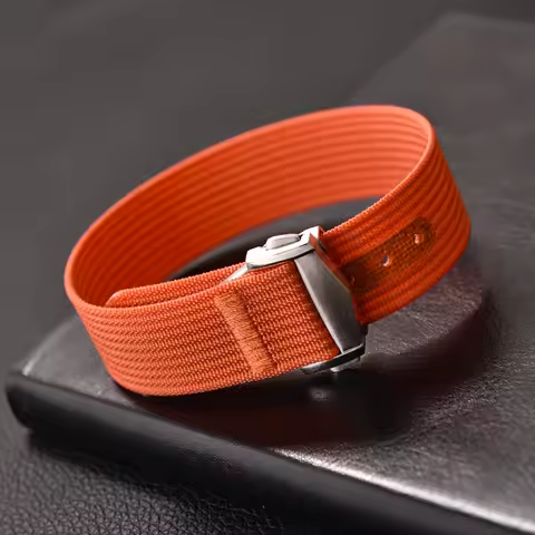 JUELONG 18mm 20mm 22mm Sailcloth Watch Strap Canvas Rubber Hole Sport Waterproof Folding Buckle Watc