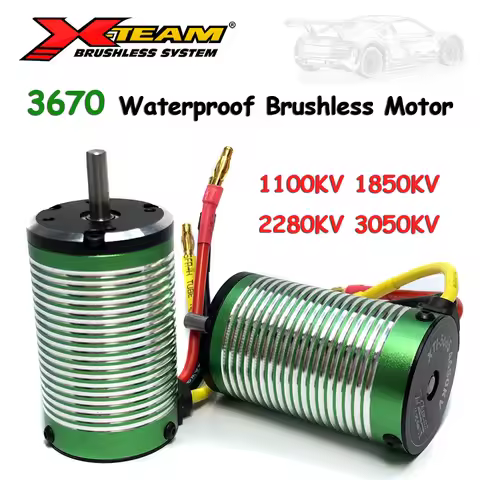X-TEAM 3670 Waterproof Brushless Motor 1100KV 1850KV 2280KV 3050KV for 1/10 1/8 RC Drift Racing Off-