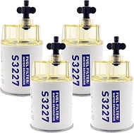 4PCS S3227 18-7948 Fuel Filter with Clear Bowl Assembly Marine Fuel Water Separator Element Replacem