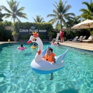 Cute Swan Inflatable Float Salbabida ng Bata Baby Pool Ring Pink White Swimming Float
