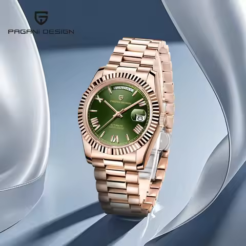 PAGANI DESIGN Men's Watch Luxury Rose Gold DD36 Mechanical Watch For Men Sapphire Crystal Mirror Wat