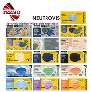 Teemo Neutrovis 3ply/4ply Medical Face Mask/Adult Disposable Face Mask (Ear/For Hijab/Premium)