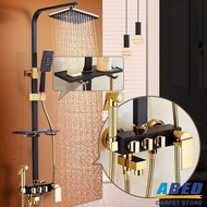 Abed Shower Head Set All Copper European Style Black Gold Household Bathroom Rain Sprinkler Toilet Thermostatic Ab142