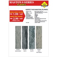 PER SQFT / MASTON S SERIES CARPET TILES KARPET PEJABAT OFFICE - 24PCS/64.8SQFT