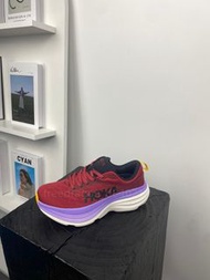 HOKA ONE ONE Bondi 8 邦代8 女款緩震跑步鞋 紅黑紫