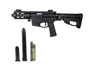 【楊格玩具】現貨~ ARES M45X-S AEG 附長、短彈匣 電動衝鋒槍 快拆前段 AR-083E 黑色 附衝鋒槍袋