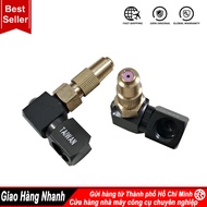 Bộ béc xịt rửa máy lạnh nối xoay 360 độ ren trong 14 béc đồng lỗ sứ 1.5mm