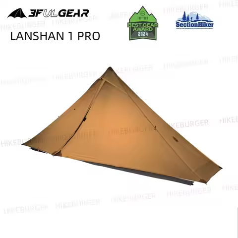 3F UL GEAR Lanshan 1 Pro Tent Outdoor Ultralight Camping Tent 690g/1.52lb 1 Person Tent T-zip Doors 