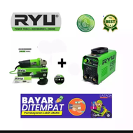 BISA COD!! [3 ITEM] Paket TUKANG LAS NEW Mesin Las 450 Watt 120 Amp Mini - Inverter Las / Travo Las IGBT - RYU ANGLE GRINDER 4 RSG100-3 - MESIN GERINDA TANGAN - SELRYU RDR10-3RE MESIN BOR LISTRIK BOR TANGAN BOR BESI KAYU OBENG 10 MM TEKIRO RYU HARGA PROMO