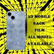 OPPO A17 / A17K / A77S 2D 3D Diamond Back Film Protector Carbon Sticker