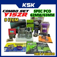 Combo Y15ZR Y15 Spec PCO 62mm 63mm BLOCK CAM TENSIONER INJECTOR TRUMPET PCO BLOK KZR CAM TS RACING