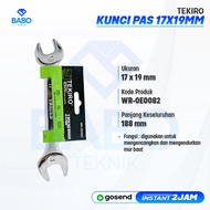 TEKIRO OPEN END WRENCH 17X19MM - TEKIRO WRENCH 17 MM X 19 MM - 17X19