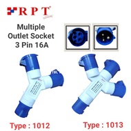 Mutliple-Outlet Socket IP44 Industrial Socket 240v 16A 3Pin ( 2Way / 3Way )