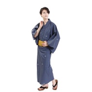 日本 和服 男 綿 浴衣 腰封 2 件 套組 L Z35-a1 yukata